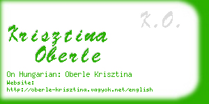 krisztina oberle business card